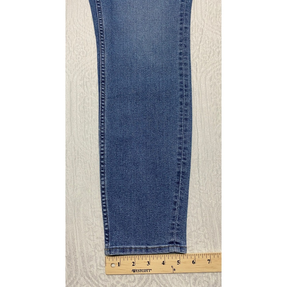 H&M Curvy Fit Jegging Ultra High Waist Blue Denim Jeans Womens US 10 - Picture 8 of 8